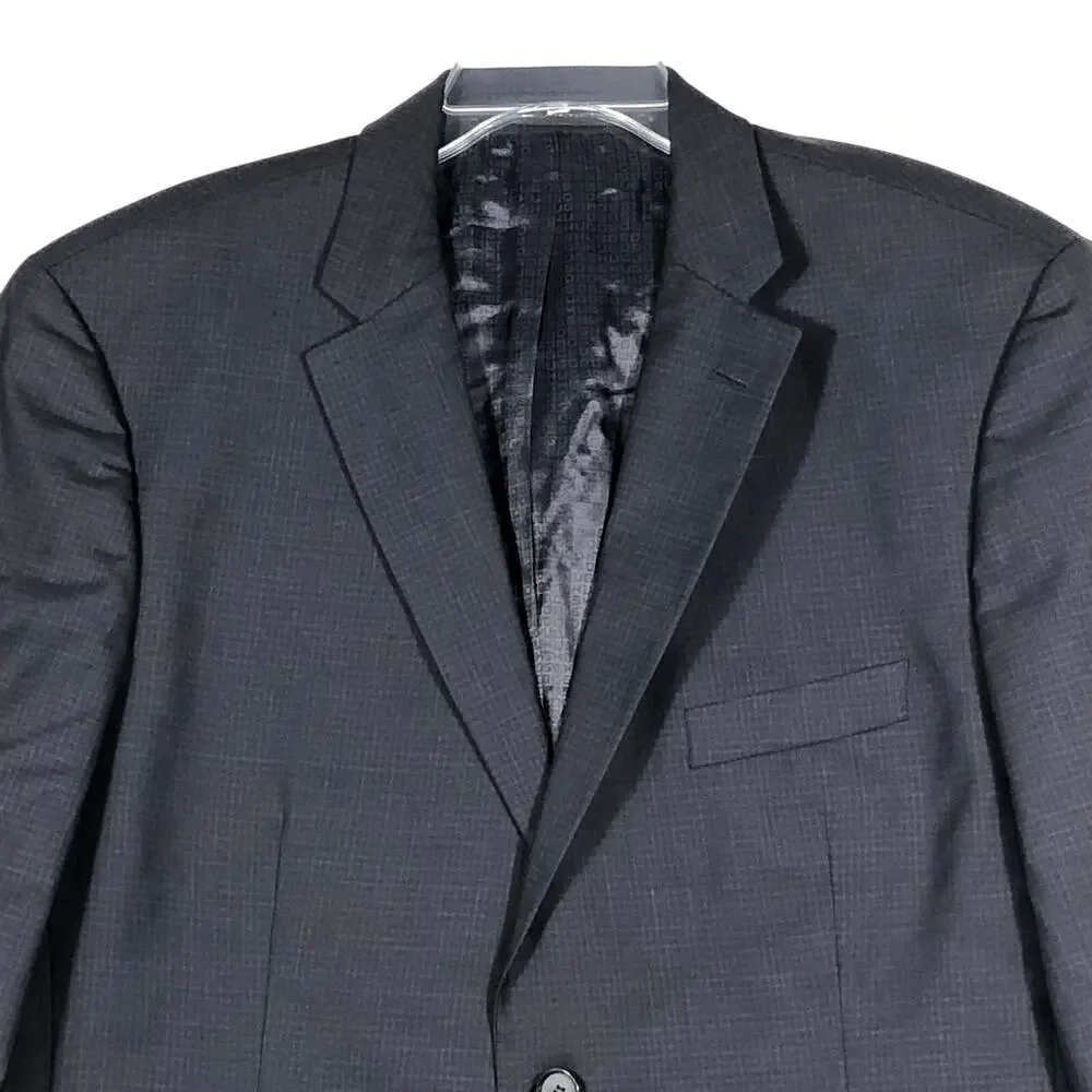 Hugo Boss Mens Sport Coat Blazer Jacket Plaid Sz 44R Virgin Wool Paolini/Movio
